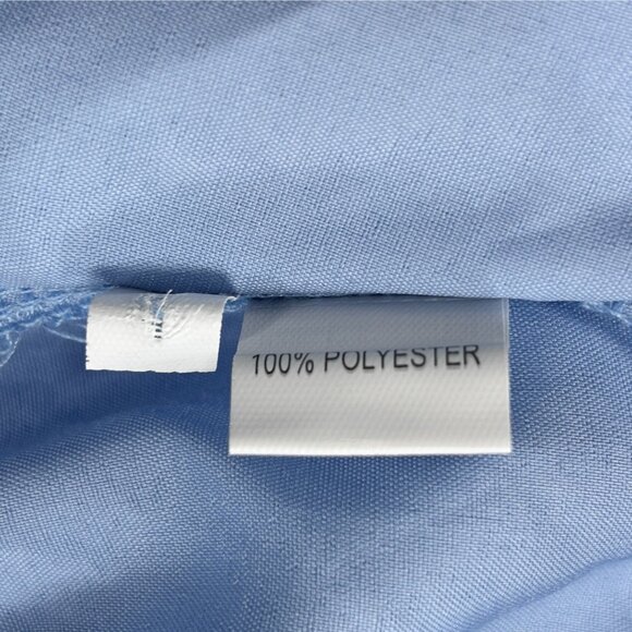 Smocked Bodice Blue Swiss Dot Maxi Dress With V-Back & Flutter Sleeves - Picture 8 of 8